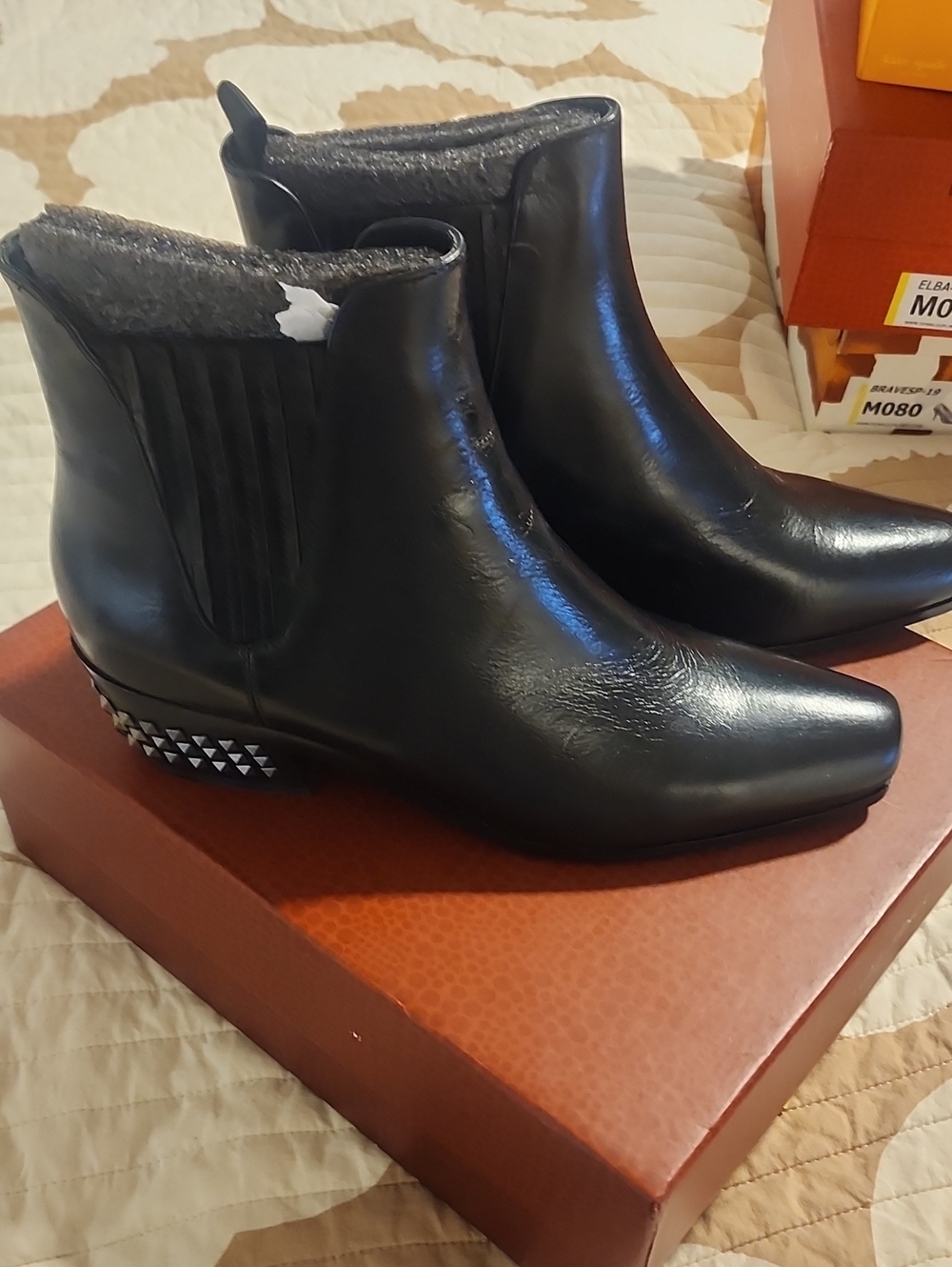 Donald Pliner Black Studded Dyla Ankle Boots - Women